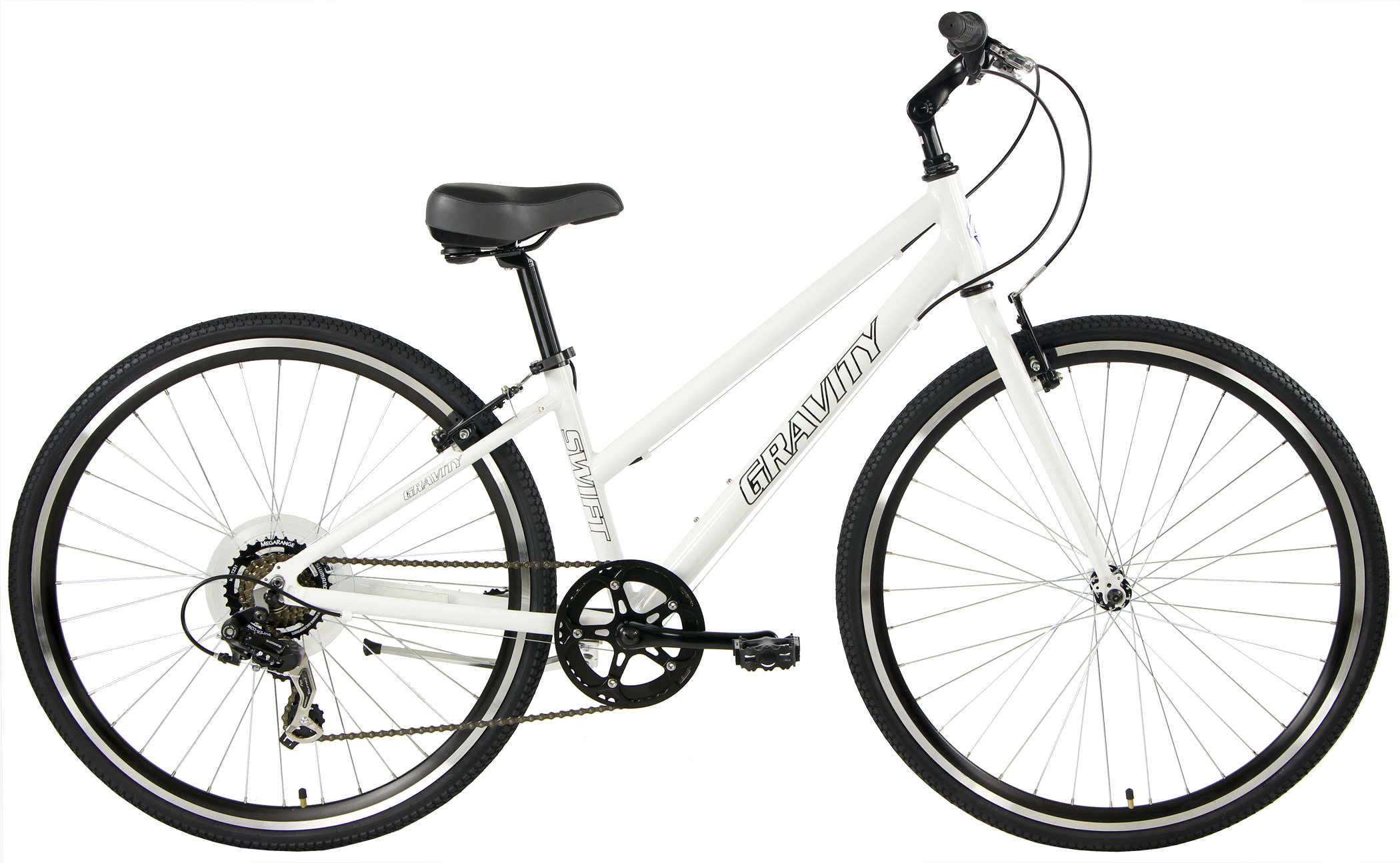 Blue FlatBar Gravel Gravity Swift 7 Mountain Bike