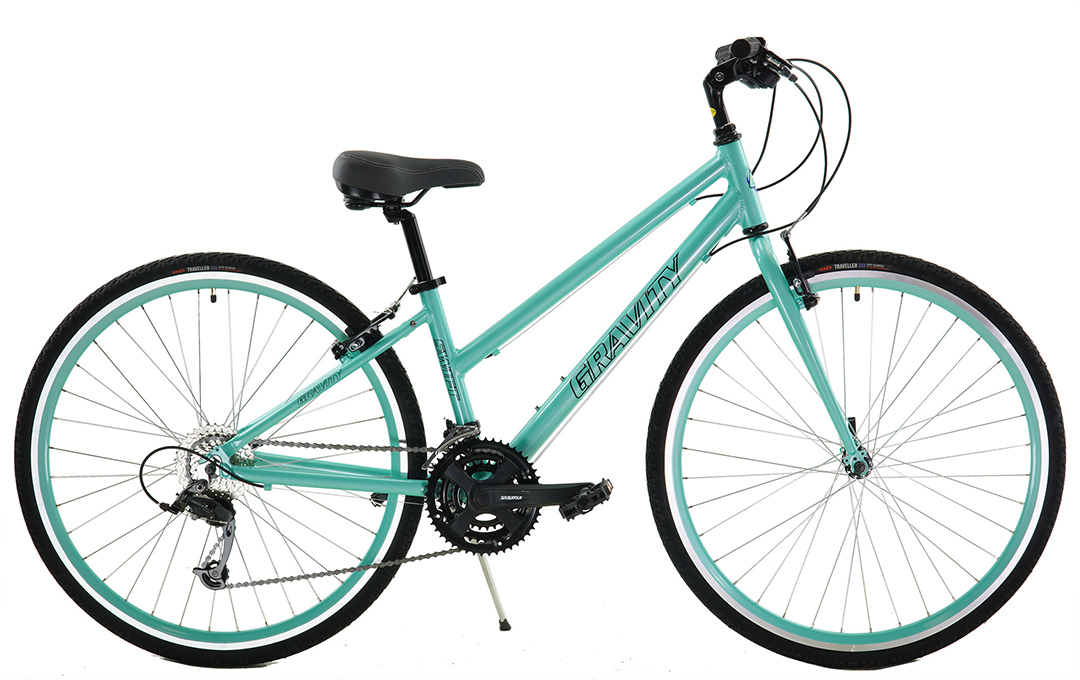 Blue Flatbar Comfort HybridGravity Swift DLX24 Mountain Bike