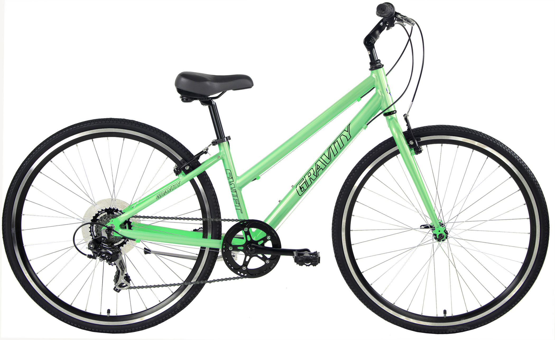 Black FlatBar Gravel Gravity Swift 7 Mountain Bike
