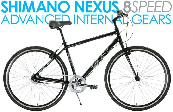 Silver Gravity Swift 8 Hybrid Bikes