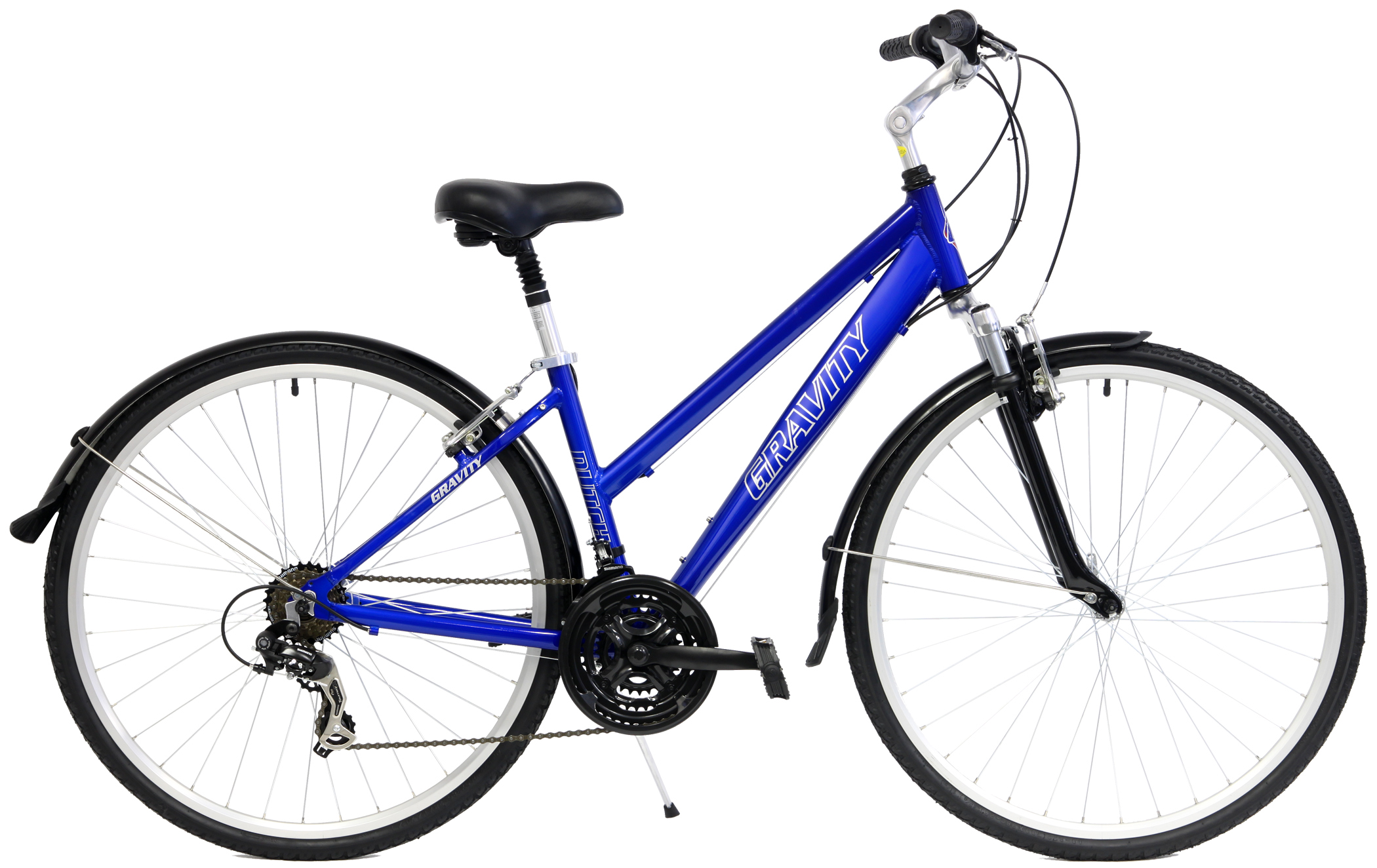 Blue Mens and Ladies Gravity Dutch Comfort Hybrid, Aluminum Bikes