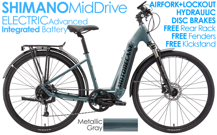 Motobecane Elite eUrban Shimano STEPS Mid-Drive Electric City Hybrid eBike