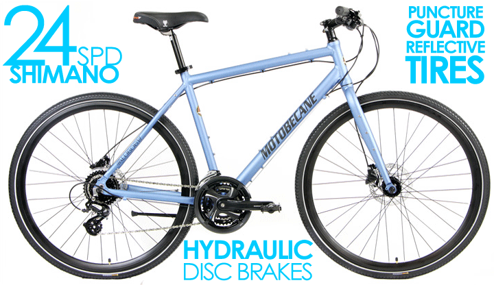 Save Up to 60% Off New Aluminum, Full 24 Spd Shimano Drivetrain, Powerful Hydraulic Disc Brakes, Flat Bar Road Bikes / Super Commuter Bikes 2026 Motobecane Strada Express 