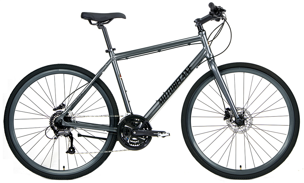 Silver Motobecane Cafe Disc ELITE Hybrid / City Bike