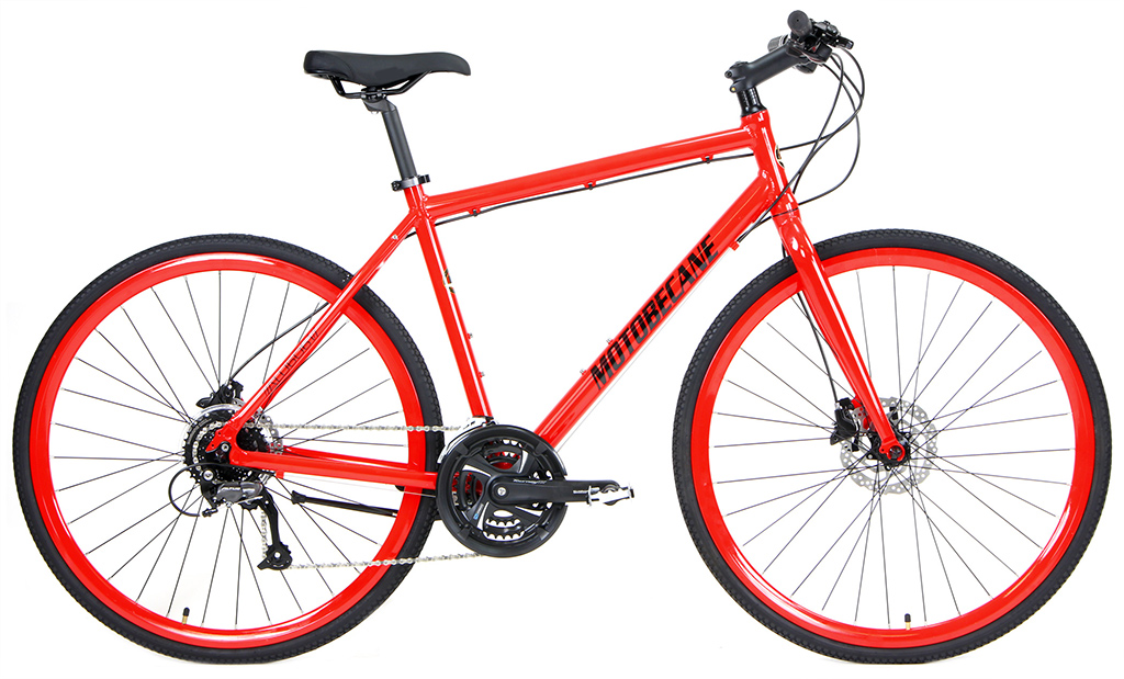 Silver Motobecane Cafe Disc ELITE Hybrid / City Bike