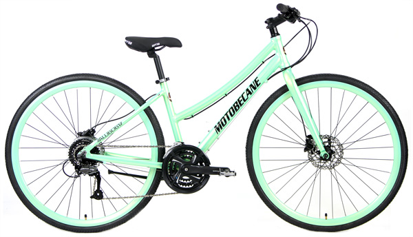 Black Hybrid Flatbar City Motobecane Cafe Disc ELITE Hybrid / City Bike