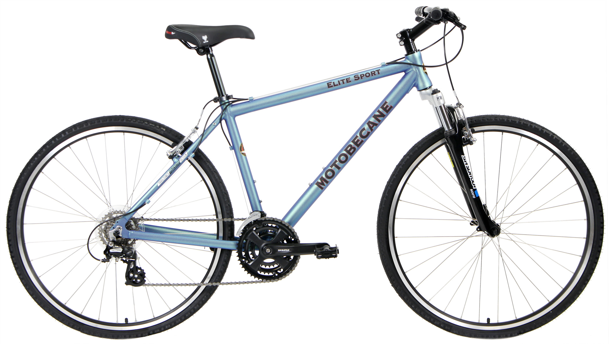 Black FlatBar Gravel Motobecane Elite Sport Mountain Bike