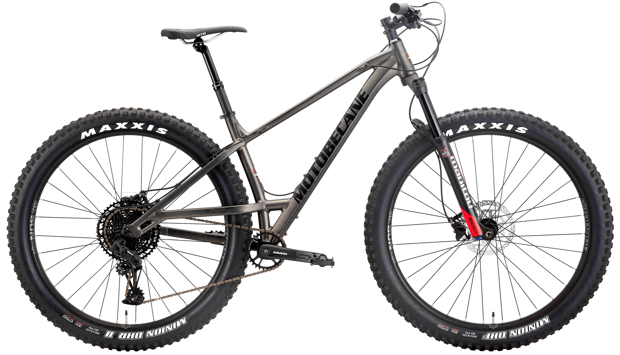 StealthSuperDark (SSDK) MatteDarkGray with MetalFlake Motobecane TAZ3 Comp Mountain Bike