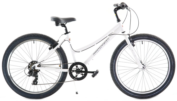 Blue Mens and LowStep/StepThru Ladies Windsor Dover X7 Comfort Hybrid Bike