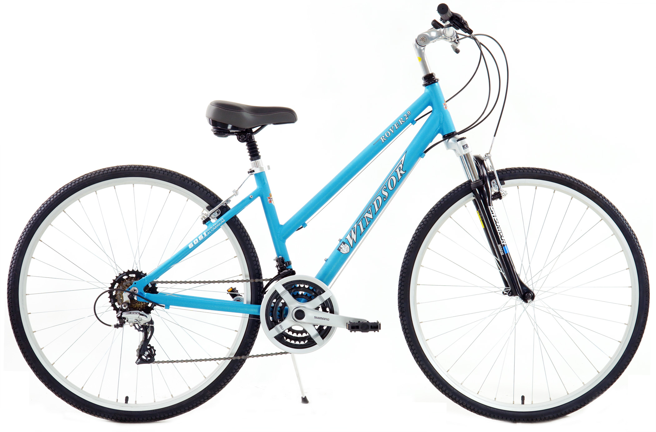 Blue Mens and Ladies Windsor Rover 2.0 Comfort Hybrid Bike